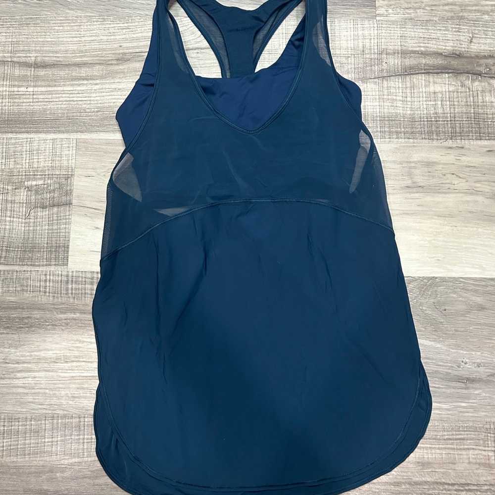 Lululemon layered Tank dark teal color